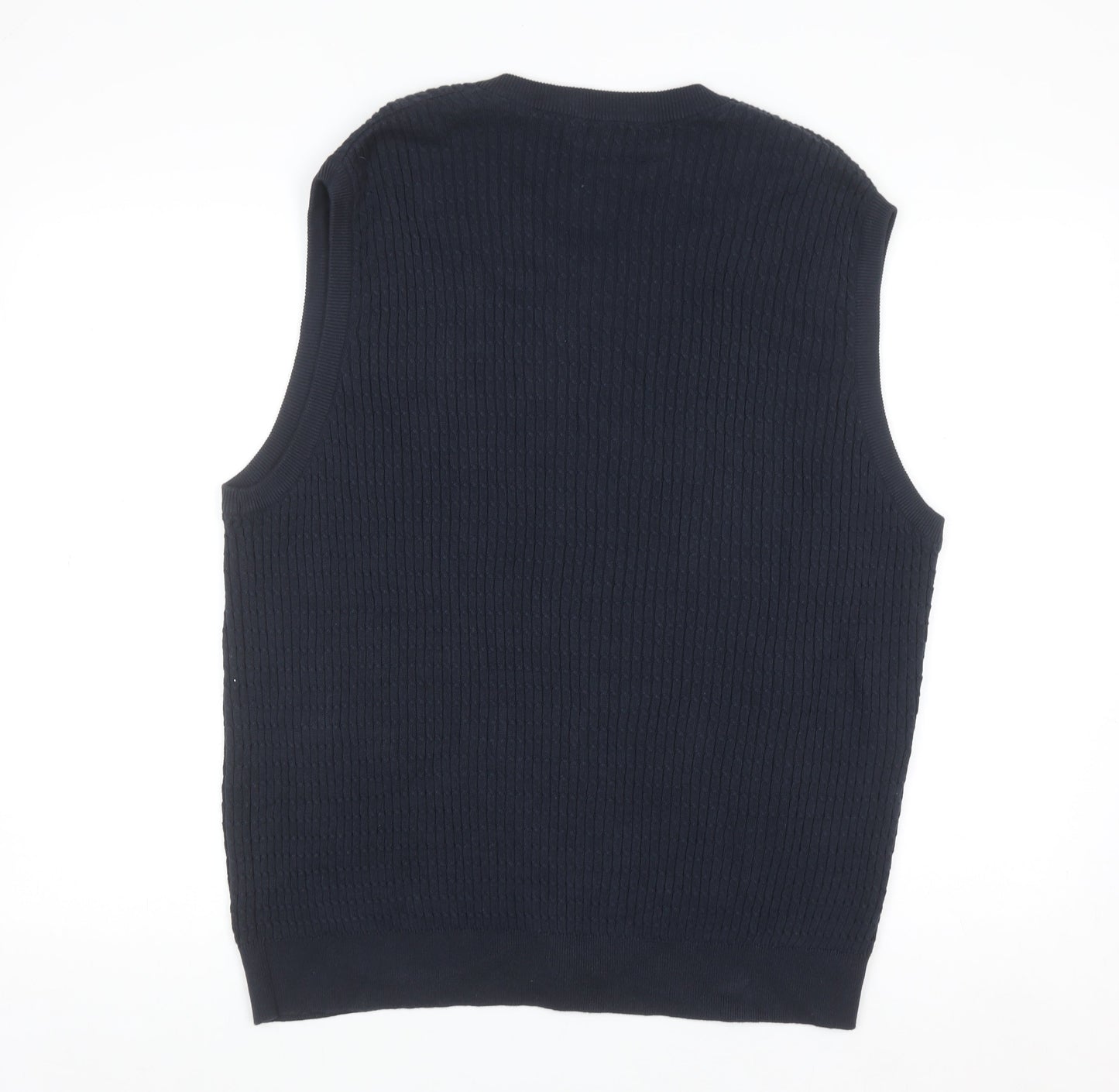 Fairway Outfitters Men's Blue Cotton V-Neck Golf Vest Jumper M