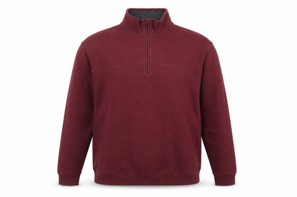 Arrow Men's Burgundy 1/4 Zip Fleece Sweatshirt M
