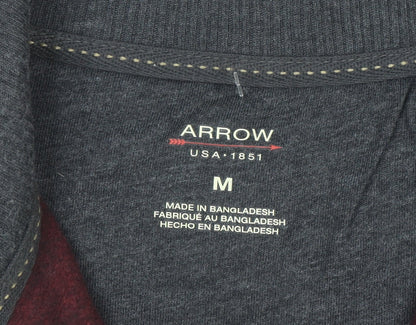 Arrow Men's Burgundy 1/4 Zip Fleece Sweatshirt M