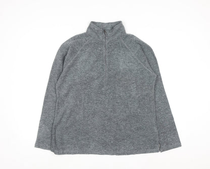 Eddie Bauer Women's Grey 1/2 Zip Fleece Pullover Sweatshirt L