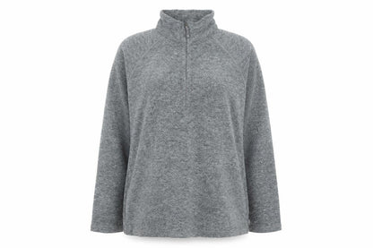 Eddie Bauer Women's Grey 1/2 Zip Fleece Pullover Sweatshirt L