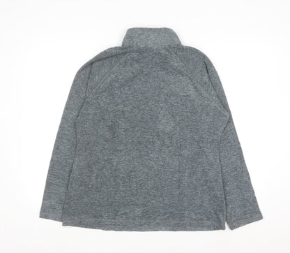 Eddie Bauer Women's Grey 1/2 Zip Fleece Pullover Sweatshirt L