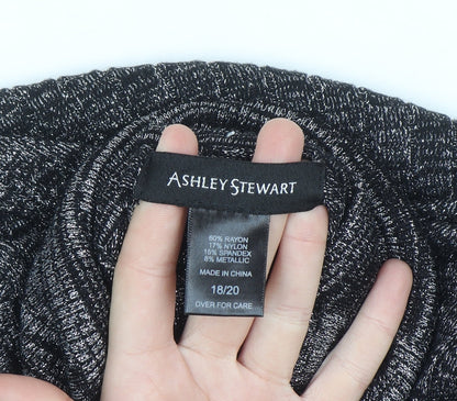 Ashley Stewart Womens Grey Roll Neck Long Sleeve Pullover Jumper Size 20