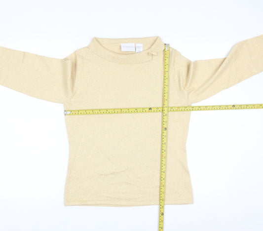 Liz Claiborne Women’s Beige High Neck Long Sleeve Knit Jumper M