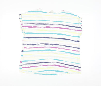 Monsoon Women’s Multicoloured Striped Viscose T-Shirt Size L