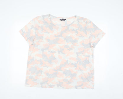 Marks and Spencer Women’s Multicoloured Camouflage T-Shirt Size 16