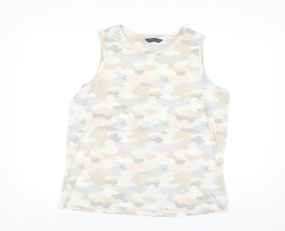 Marks and Spencer Women’s Multicoloured Camo Sleeveless Tank Top Size 16