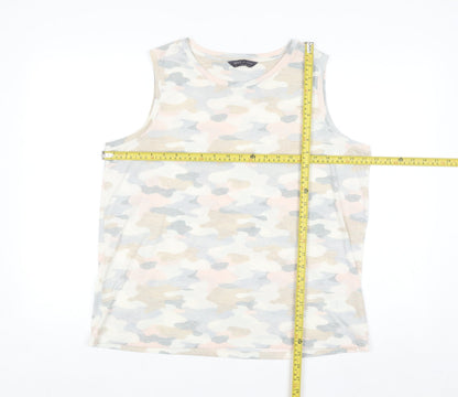 Marks and Spencer Women’s Multicoloured Camo Sleeveless Tank Top Size 16