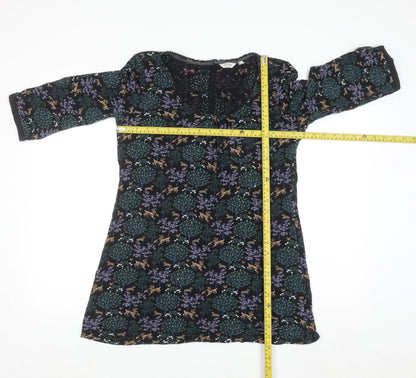FatFace Womens Multicoloured Floral Deer Cotton Tunic Blouse Size 12