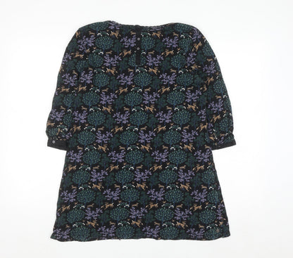 FatFace Womens Multicoloured Floral Deer Cotton Tunic Blouse Size 12