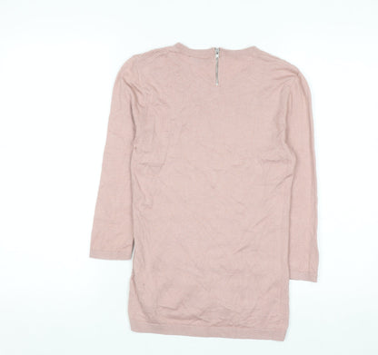 Warehouse Women’s Pink Crew Neck Pullover Jumper UK 8