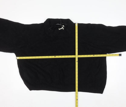 Threadbare Women’s Black Plus Size 24 Mock Neck Chunky Knit Jumper