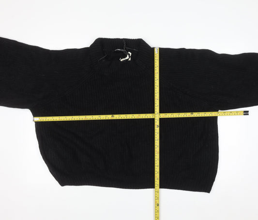 Threadbare Women’s Black Plus Size 24 Mock Neck Chunky Knit Jumper