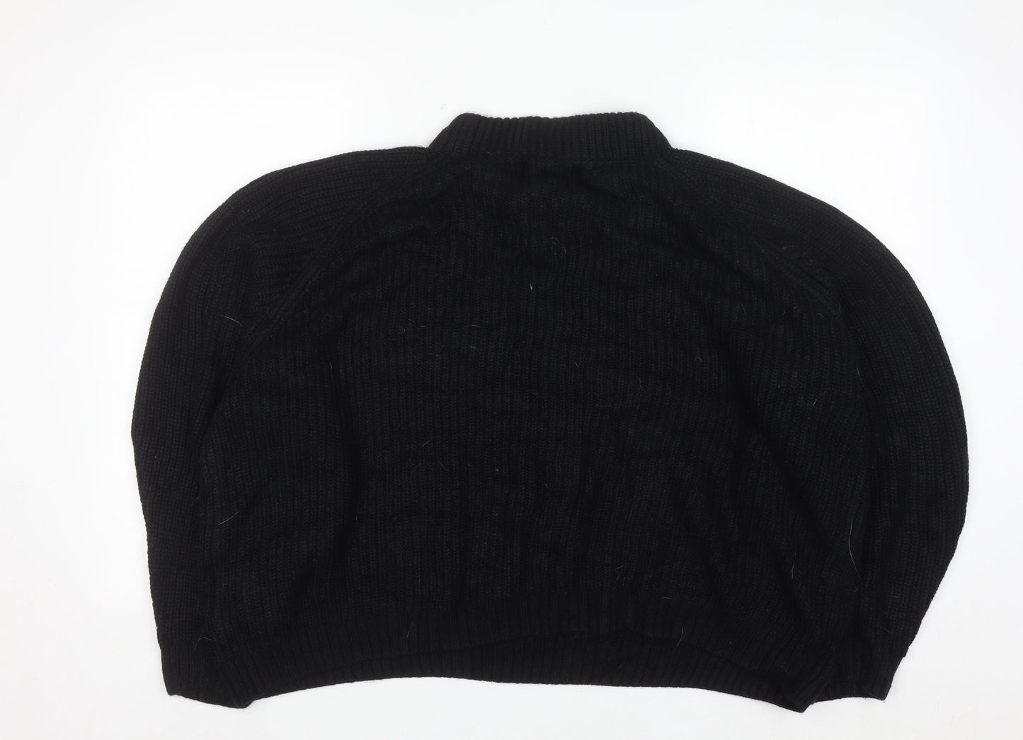 Threadbare Women’s Black Plus Size 24 Mock Neck Chunky Knit Jumper