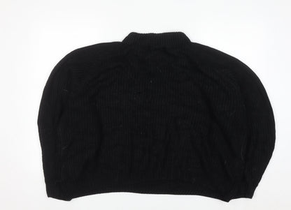Threadbare Women’s Black Plus Size 24 Mock Neck Chunky Knit Jumper