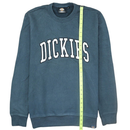 Dickies Men's Blue Crew Neck Logo Pullover Sweatshirt Medium