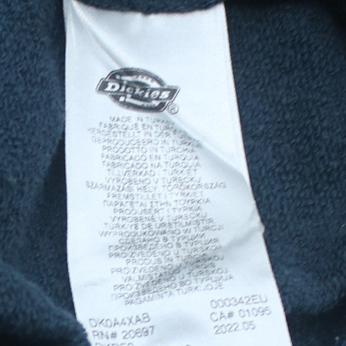 Dickies Men's Blue Crew Neck Logo Pullover Sweatshirt Medium