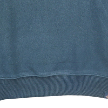 Dickies Men's Blue Crew Neck Logo Pullover Sweatshirt Medium