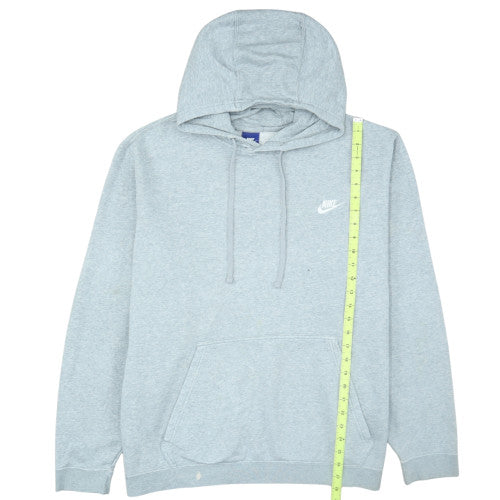 Nike Men's Grey 2XL Pullover Hoodie Logo Cotton Blend