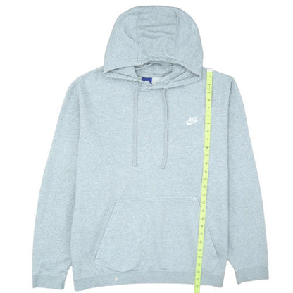 Nike Men's Grey 2XL Pullover Hoodie Logo Cotton Blend