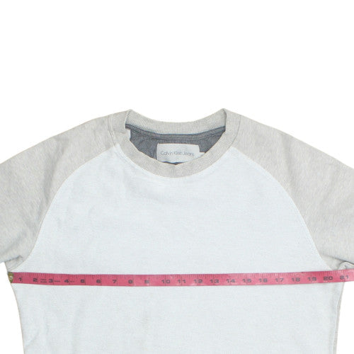 Calvin Klein Jeans Mens Grey Crew Neck Sweatshirt M Regular Fit