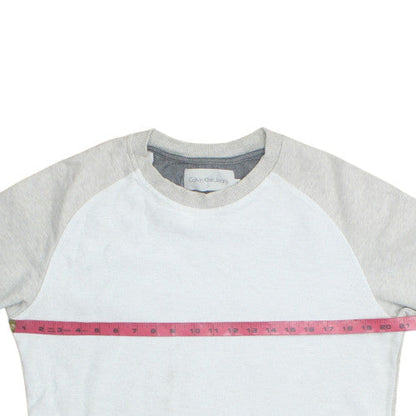 Calvin Klein Jeans Mens Grey Crew Neck Sweatshirt M Regular Fit
