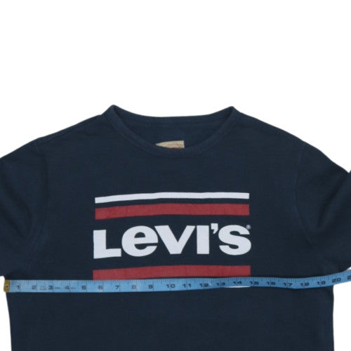 Levi's Boys Blue Crew Neck Graphic Logo Sweatshirt Size 16 Years