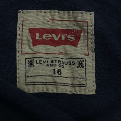 Levi's Boys Blue Crew Neck Graphic Logo Sweatshirt Size 16 Years