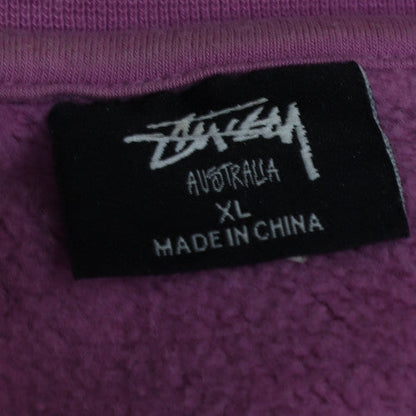 Stussy Women’s Purple Crew Neck Pullover Sweatshirt XL Cotton