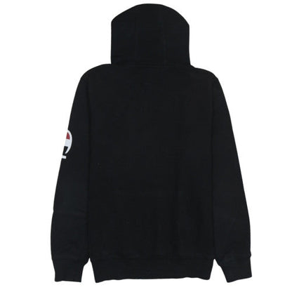 Champion Men’s Black Pullover Hoodie M Logo Sports Fleece Sweatshirt