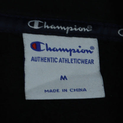 Champion Men’s Black Pullover Hoodie M Logo Sports Fleece Sweatshirt