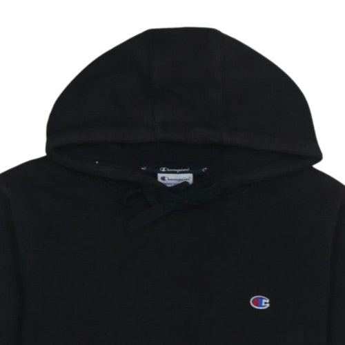 Champion Men’s Black Pullover Hoodie M Logo Sports Fleece Sweatshirt