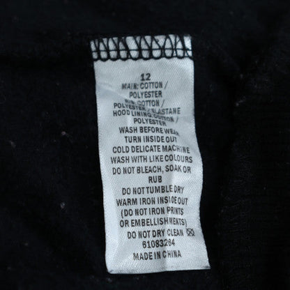 Lonsdale London Womens Black Size 12 Pullover Hoodie