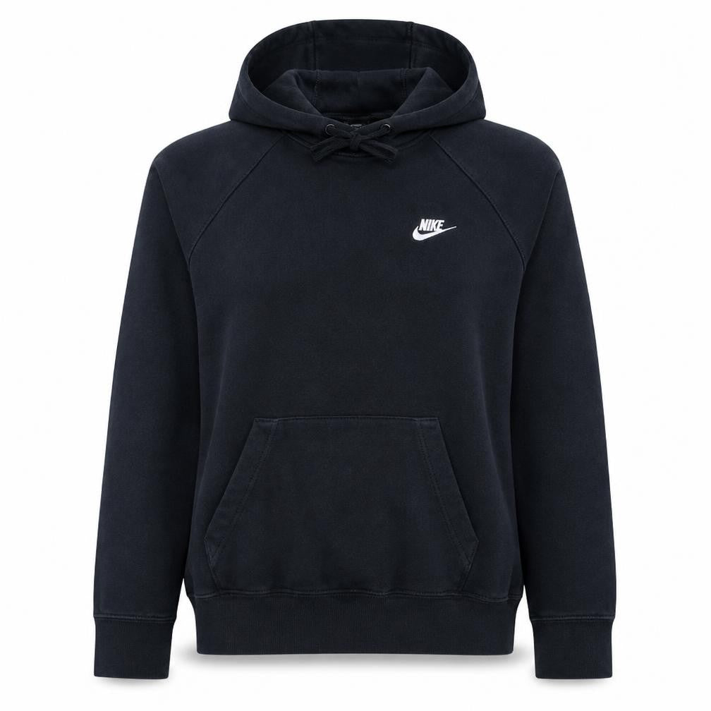 Nike Womens Black Medium Pullover Hoodie Sweatshirt Cotton Blend