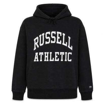Russell Athletic Womens Black Hoodie Size 10 Pullover Cotton Blend