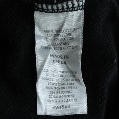 Russell Athletic Womens Black Hoodie Size 10 Pullover Cotton Blend
