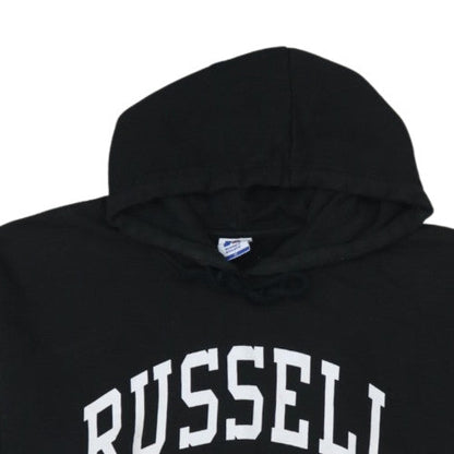 Russell Athletic Womens Black Hoodie Size 10 Pullover Cotton Blend