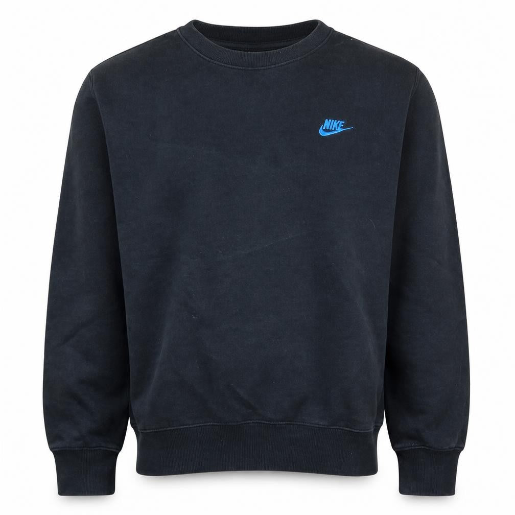 Nike Men's Black Crew Neck Cotton Sweatshirt Size S