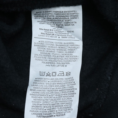 Nike Men's Black Crew Neck Cotton Sweatshirt Size S