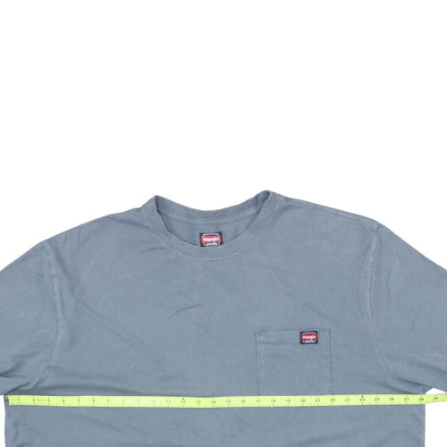 Wrangler Workwear Men's Blue 3XLT Cotton Crew Neck Pocket T-Shirt