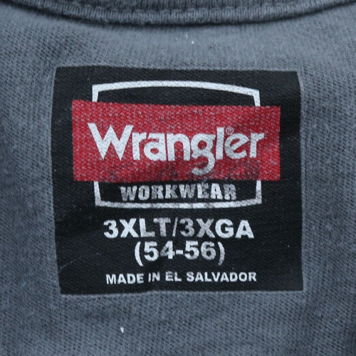 Wrangler Workwear Men's Blue 3XLT Cotton Crew Neck Pocket T-Shirt