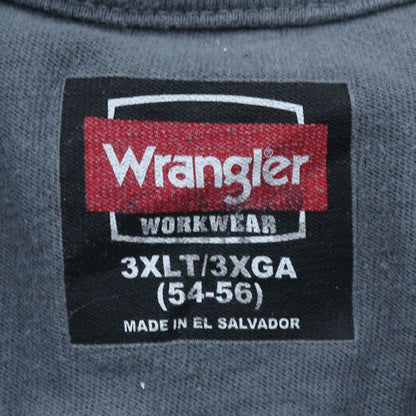 Wrangler Workwear Men's Blue 3XLT Cotton Crew Neck Pocket T-Shirt