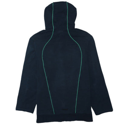 Puma Men's Black Full Zip Hoodie L Sports Graphic Hooded Sweatshirt