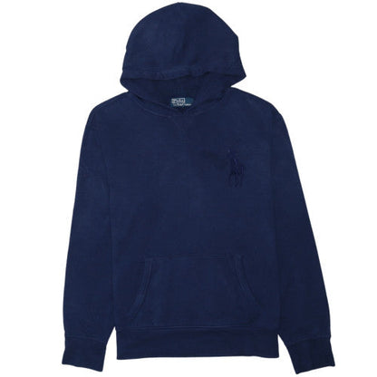 Ralph Lauren Men's Blue Pullover Hoodie L Embroidered Logo