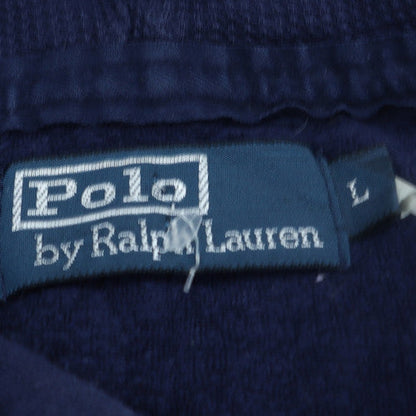 Ralph Lauren Men's Blue Pullover Hoodie L Embroidered Logo