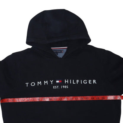 Tommy Hilfiger Men's Black Pullover Hoodie M Classic Logo Fleece