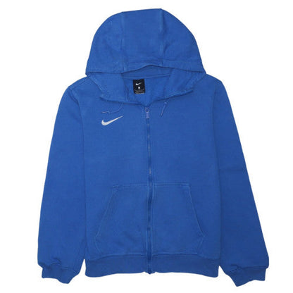Nike Mens Blue Small Full Zip Hoodie Sweatshirt Cotton Blend