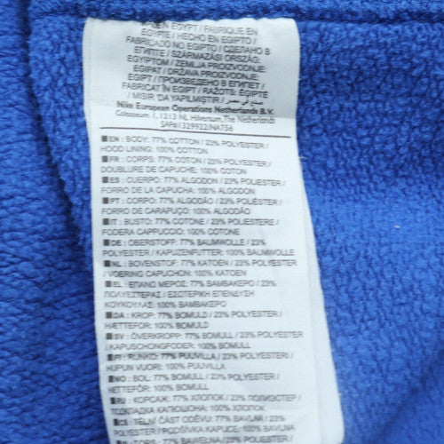 Nike Mens Blue Small Full Zip Hoodie Sweatshirt Cotton Blend