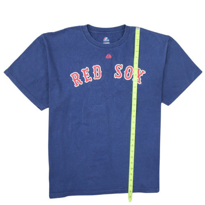 Majestic Men's Navy Red Sox Graphic Short Sleeve Cotton T-Shirt XL