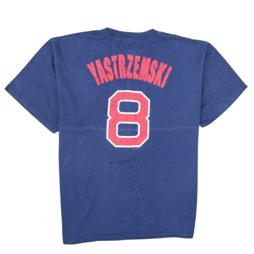 Majestic Men's Navy Red Sox Graphic Short Sleeve Cotton T-Shirt XL